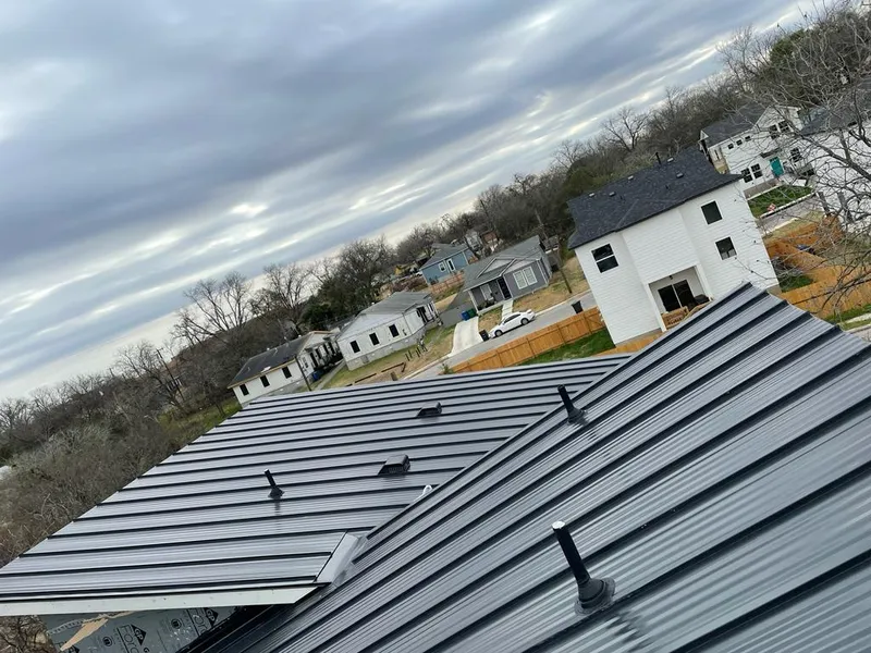 Standing seam metal roof panels with vents for Skylight Repair in Willow Oak